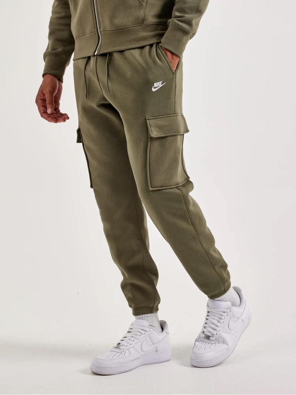 Nike Olive Green Slim Fit Cargo Sweatpants Joggers